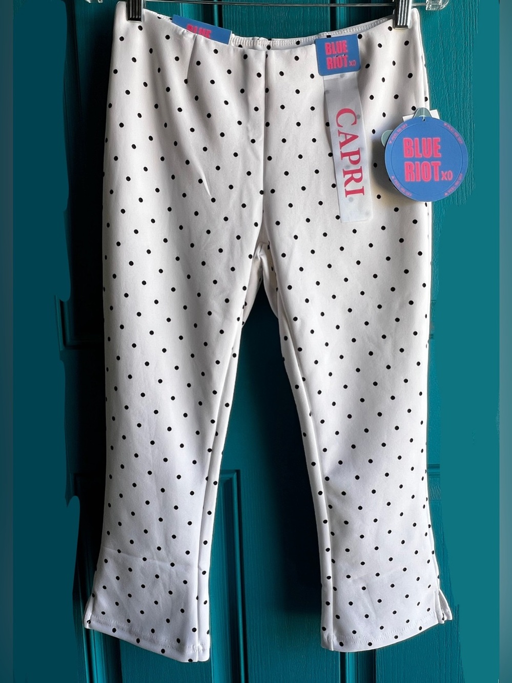 Polka dot Capri pants Small